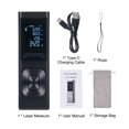 thumbnail image 2 of Measures  Measure High-precision Portable  Distance Meter Pythagorean, Distance, Area, Volume, Max/Min Measure IP54 Waterproof Large LCD Backlit, 2 of 7