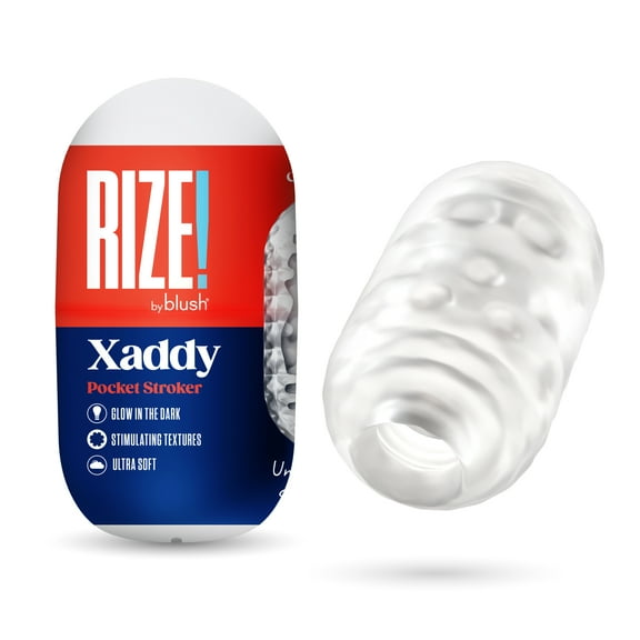 Blush Rize Xaddy Glow In The Dark Pocket Stroker Male Masturbator Adult Sex Toy