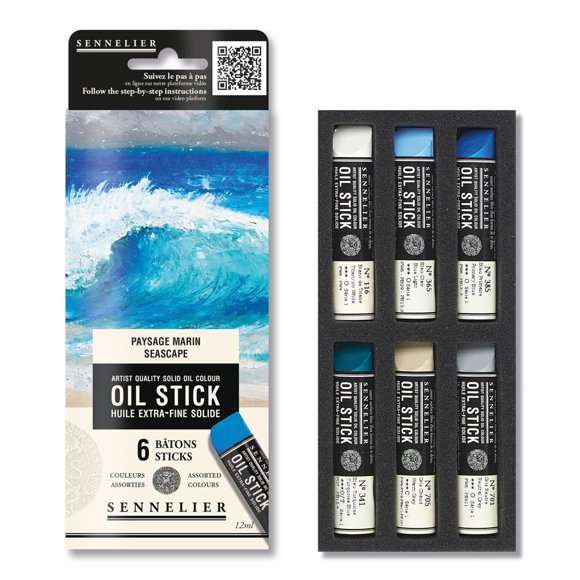 Set de barras de óleo SENNELIER Mini Seascape, colores, 12 ml, 6 barras