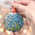 thumbnail image 4 of Blue Star Suncatcher Ornament Suncatcher, Blue Flowers Wall Hanging, Floral Light Catcher Decor, Gift For Girlfriend, Grandma Gift, 2025, Holiday 2025, Festive Home Accent,, 4 of 5