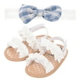thumbnail image 2 of EYIIYE Baby Girls Summer Sandals Anti-Slip Soft Sole Ruffle Flat Shoes, 2 of 9