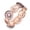 COFFEE, variant on LUREME Rose Flower Bracelet for Women - Colorful Gold Enamel Stretch Bracelet, Adjustable Elastic Metal Bangle, Boho Chic Jewelry (bl003604-3)