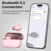TOZO A1 Mini Wireless Ear Buds Headphones Bluetooth, 32H, AI Noise Cancelling Mic, Stereo Bass, Clear Calls, Lightweight IPX5 Waterproof, App 32EQ, Rose Gold