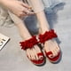 thumbnail image 4 of Moda mujer correa de tobillo verano sandalias planas chanclas Shose Wmkox8yii  hj789, 4 of 7