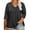 Dark Gray, variant on Pincandy Women Plus Size Neck 3/4 Sleeve Casual Tshirts Loose Basic Tunic Tees Shirts Dressy Casual Henley V-Neck Summer Tops Pleated T-Shirts Loose Fit Tunic Blouses,Dark Gray,4XL