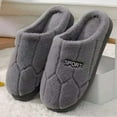thumbnail image 5 of Lovskoo 2024 Women's And Men's Slippers Cotton Slippers Winter Home Indoor Home Warm Non-Slip Thick-Soled Couple Wool Slippers Fall And Winter Gray, 5 of 7