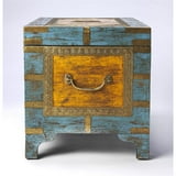 Maklaine Modern / Contemporary Painted Brass Inlay Storage Trunk ...
