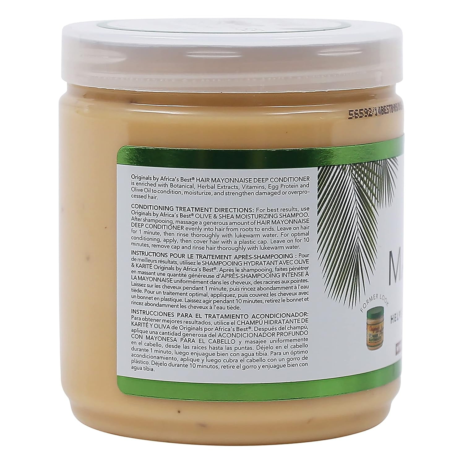 Africanbest Organic Olive Oil Hair Mayonnaise, 15 Oz.,Pack of 3