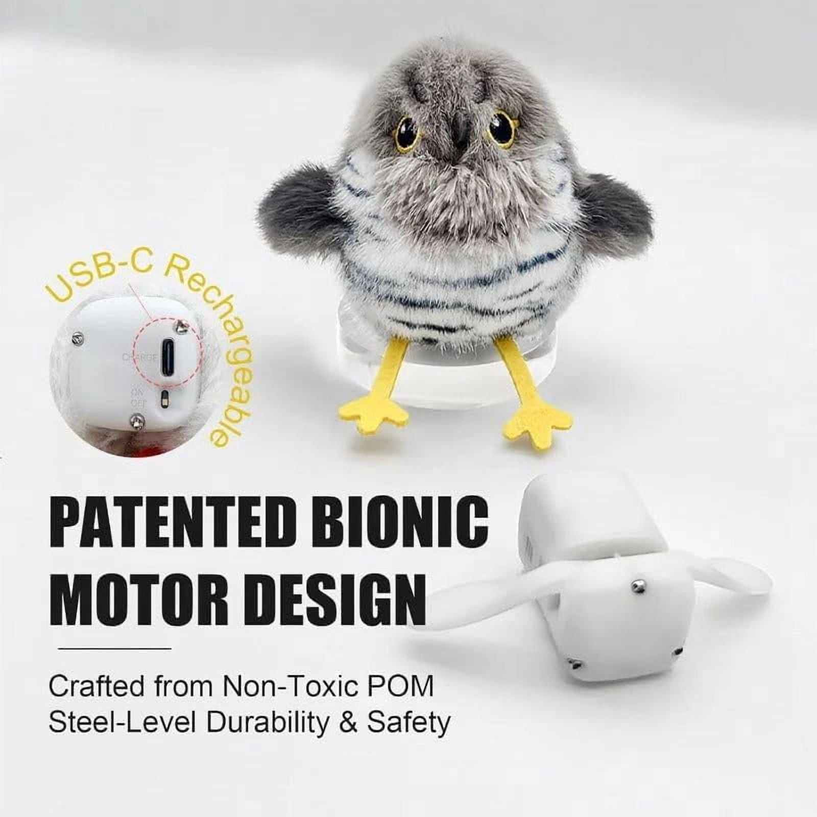 2025 New Celery Pets Rechargeable Flapping Bird Cat Toy, Motion Activated with Three-Mode Wing Flap, Three Styles Available