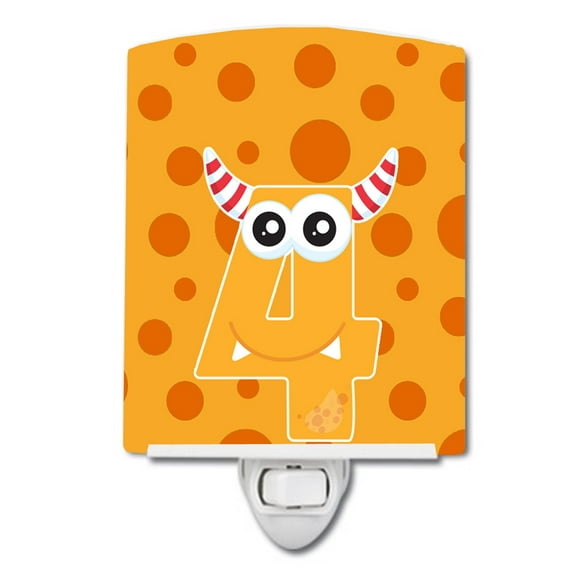 Caroline's Treasures BB8854CNL Monster Month 4 Ceramic Night Light, 6x4x3", multicolor