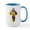 White/Blue Inside, variant on CafePress - Cross Of Spring Flowers Mugs - 15 oz Ceramic Large White Novelty Mug