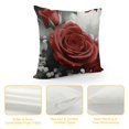 thumbnail image 4 of COMIO  Floral Pillow Covers Red Throw Pillow Covers Gray Black Red Pillows Decorative Couch Pillow Covers Living Room Sofa Bed Red Rose Flower Love Farmhouse Outdoor Summer Pillow Cases, 4 of 5