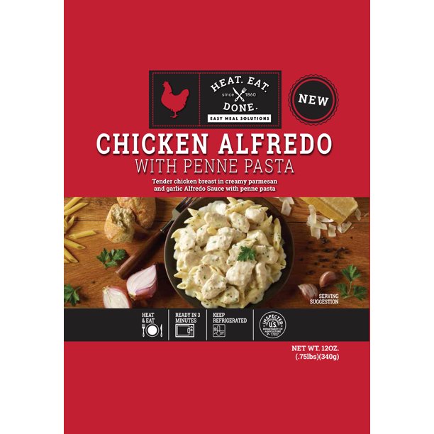 Heat Eat Done Chicken Alfredo With Penne Pasta Walmart Com Walmart Com