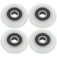 thumbnail image 3 of Rouleaux de Porte de Douche Blancs 4 Pcs 1.1x1.1in, 3 of 9
