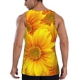 thumbnail image 3 of Fotbe 3D Sunflowers Pattern Men's Quick Dry Workout Tank Top Gym Muscle Tee Fitness Bodybuilding Sleeveless T Shirt Breathable Workout Shirt-, 3 of 9