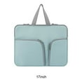 thumbnail image 4 of Wweixi Laptop Sleeve with Handle Computer Case Bag Carrier Reusable Casual Business Green 17inch, 4 of 6