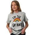 thumbnail image 5 of Cute Rainbow Proud LGBTQ Gay Auntie Women's Graphic T Shirt Tees Brisco Brands M, 5 of 5