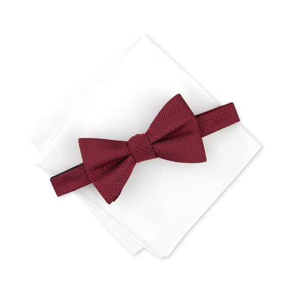 Alfani Mens Regular fit Bow Tie Necktie One Size Burgundy Red
