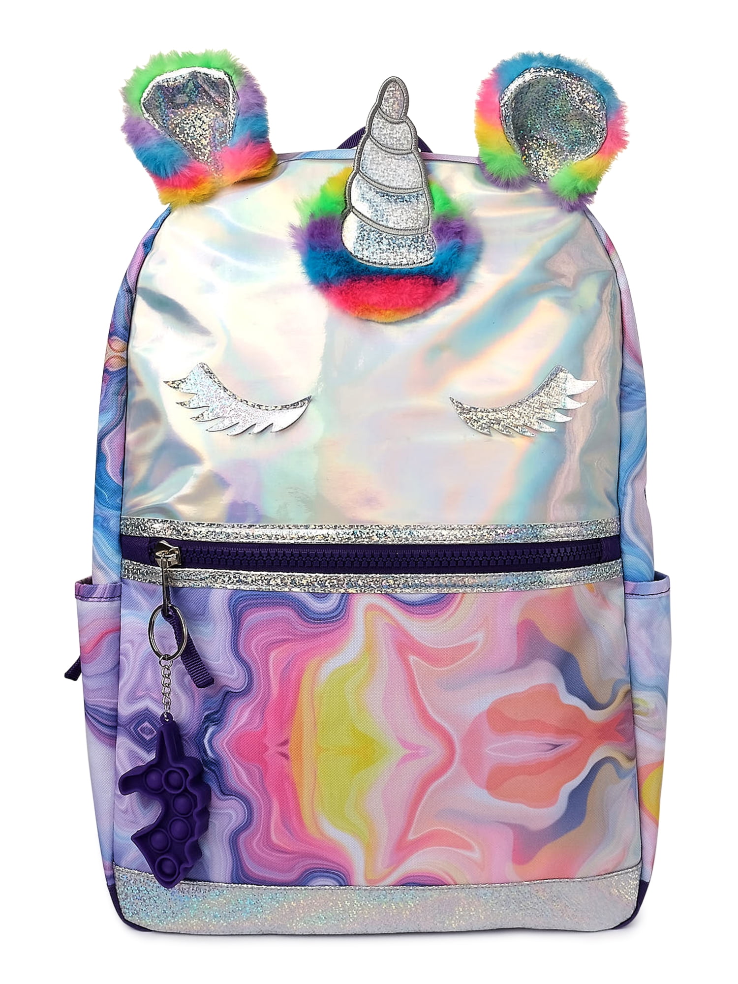 Wonder Nation Kids' Unicorn Psychedelic Backpack, Dark Grape - Walmart.com