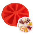 thumbnail image 1 of Round Silicone Baking 8 Triangle Cavity Cake Pan Mold Silicone Portion Cake Molds Pizza Pan Cake Molds Random Color, 1 of 4