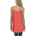 thumbnail image 4 of WTXUE Camisole Tops Sleeveless Tops Women Pleated Top Shirt Spaghetti Strap Camisole Fit Casual Sleeveless Summer Tank Tops Fashion Shirt Flowy Tops Loose Tank Tops Tunic Tops Watermelon Red M, 4 of 6