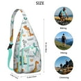thumbnail image 3 of Waterproof Hiking Backpack Sling Bag for Women – Lightweight Crossbody Bag with Adjustable Strap, Multipurpose Chest Bag for Travel & Outdoor Adventures – Cute Dinosaur Print, Colorful & Funny Design, 3 of 4