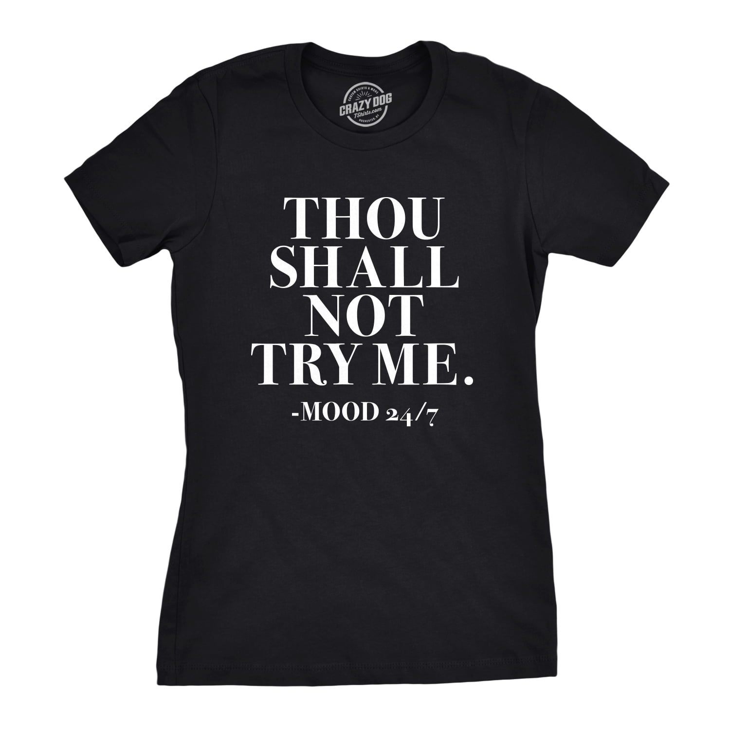 Womens Thou Shall Not Try Me Tshirt Funny Sarcastic Sassy Tee For ...