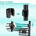 thumbnail image 4 of Organizador de esquina para ducha HaPirm con soporte para jabón, color negro, 4 of 8
