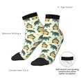 thumbnail image 4 of Uemuo Cartoon Turtles Printed Crew Socks, Moisture-Wicking Socks, Athletic Socks for Men Breathable Cushion Socks Casual Sport Socks for Running Traveling, 4 of 6