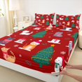 thumbnail image 3 of Homewish Happy New Year Twin Sheet Sets,Merry Xmas Cat Twin Fitted Sheet,Happy Christmas Kitten Gifts Flat Sheet For Kids,Luxury Bedroom Decor,3pcs, 3 of 7