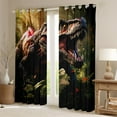 thumbnail image 2 of Erosebridal 3D Dinosaur Curtains Dino Blackout Curtains, Wild Animal Curtains & Drapes Jungle Bedroom Curtains, Tyrannosaurus Rex Window Treatments Dinosaur Gifts, 2 of 6