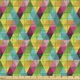 thumbnail image 2 of Geometric Fabric by the Yard Upholstery, Colorful Contemporary Polygonal Pattern with Triangles Geometric Details, Decorative Fabric for DIY and Home Accents, Multicolor by Ambesonne, 2 of 5
