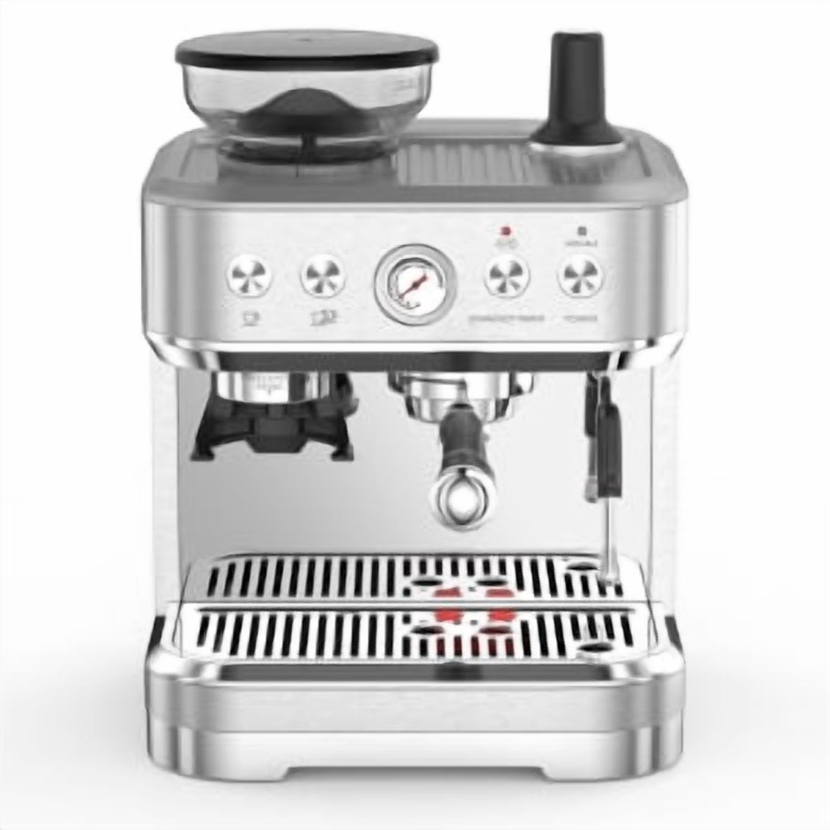 Historyli Espresso Machine with Built-in Grinder,Italian ULKA 15 Bar Espresso Machine - 85oz Water Tank, Dual PID Control, Milk Frother & Auto-Cleaning for Perfect Lattes,Silve