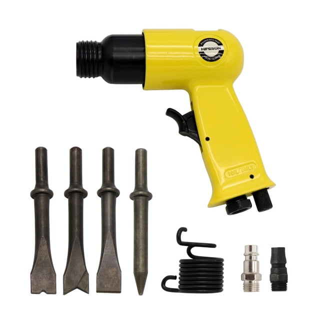 120mm Air Hammer Professional Handheld Pistol Gas Shovels Small Rust Remover Pneumatic Tools With 4 Chisels Set ,Maximum Power