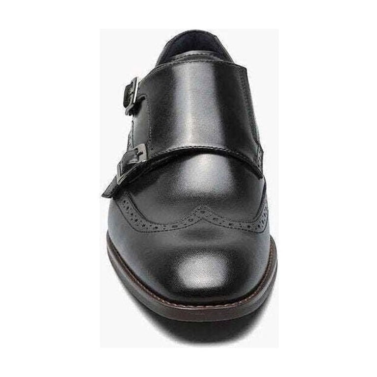Stacy Adams Double Monk Strap Oxfords Black Croc Leather Mens 8.5 M Stacy Adams Double Monk Strap Woven Print Black Leather  main image 4
