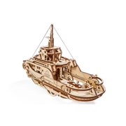 Submarine Tugboat Ugears 3D Mechanical Wooden Model for Self Assembling DIY Brainteaser