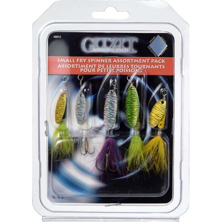Gitzit Prism Small Fry Spinner Freshwater 5PK Assortment (Best River Smallmouth Lures)