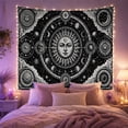 thumbnail image 2 of Celestial Sun with Moons and Stars in Orbital Paths Mystical Celestial for Astronomy Fans Celestial Wall Art Housewarming Gift Tapestry Wall Hanging for Bedroom and Study Room, 2 of 7