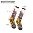 thumbnail image 2 of Fotbe Daisy Sunflower Lazy Cat Calcetas Divertidas Estampadas para Hombre y Mujer, Calcetas de Algodón hasta la Rodilla para Caminar, Correr, Enfermería y Embarazo, 2 of 6
