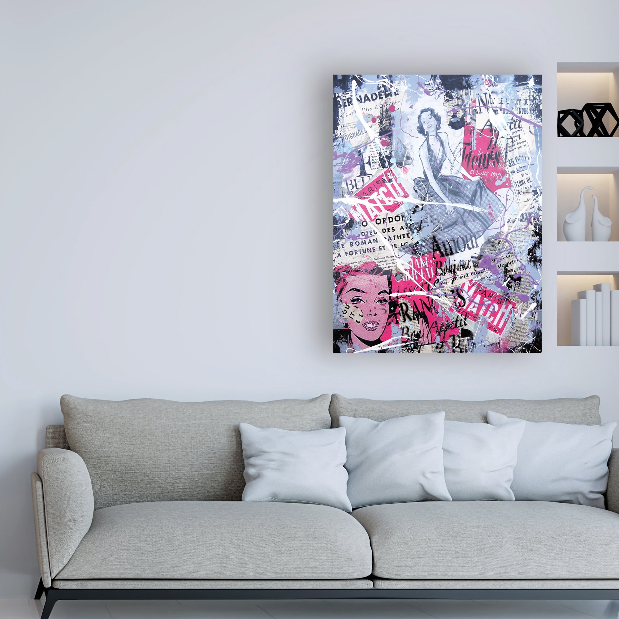 Trademark Fine Art 'Cosmo Collage' Canvas Art by David Drioton