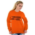 thumbnail image 3 of Unicorns Are Lame Said Nobody Ever Women Plus Size Crewneck Sweatshirt Brisco Brands 2X, 3 of 5
