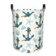 thumbnail image 1 of Balery Anchors And Shells Cesta de ropa redonda con asas, impermeable, independiente, para ropa, juguetes, dormitorio y familia-Medium, 1 of 6