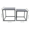 thumbnail image 4 of Loyalheartdy Set of 2 Square Tray End Table Black Steel Side Table Anti-Rust Small Coffee Table for Bedroom, Dining Room, 4 of 9