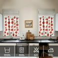 thumbnail image 4 of Kitchen Curtains 36 Inch Short - 3 Panel Set Strawberry Print, Rod Pocket Window Curtains 100% Polyester, Cute Fruit Valance for Farmhouse, Cafe, Living Room, Bedroom, Easy Wash, 4 of 6