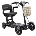 thumbnail image 5 of Foldable Electric Power Scooter Designed for Adults / Elderly, Flip Back Padded Armrests, 3 Speed Levels with Reverse, Stylish Black, 5 of 9