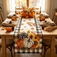 thumbnail image 2 of PoyoKee Thanksgiving Table Runner, Linen Holiday Table Cloth, Fall Decor Tablecloth for Dining Home Mantel Living Room Party Decorations, 72" x 13", 2 of 6