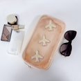 thumbnail image 4 of Bolsa de maquillaje Cqoogrlx transparente de nailon y PVC impermeable para viajes, 4 of 6
