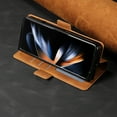 thumbnail image 5 of ShellTech for Samsung Galaxy Z Fold 7 Slim Flip Wallet Case Premium PU Leather Cover TPU Bumper with Card Holder Kickstand Hidden Magnetic Adsorption Full-Body Shockproof Anti-Drop,Brown, 5 of 11