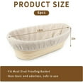 thumbnail image 5 of 6 Packs Oval Banneton Cloth Liner for Bread Sourdough Proofing，10 inches，Natural Rattan Bread Proofing Cover for Banneton Basket Homemade Baking Dough, 5 of 5