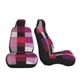 thumbnail image 4 of Car Seat Covers Are Protected From Dust And Spillage And Elastic Straps Are Easy To Install For Easy Car Suv Truck Delivery Palevioletred Buffalo Plaid Check Tartan Scotland_2 1, 4 of 8